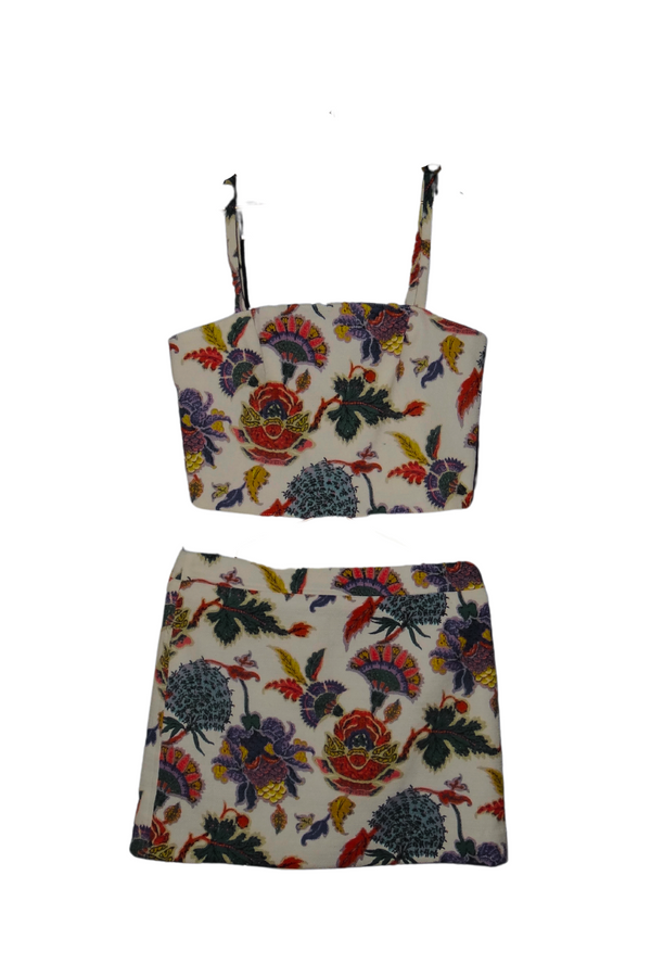 Colección Rebonita -conjunto Blanco con Flores