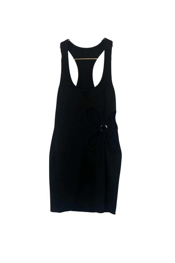 Second Hand- Vestido Negro Flor