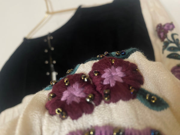 Second Hand - Blusa crema con flores