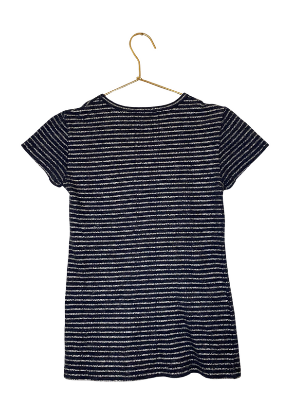 Second Hand -Playera Azul Rayas Blancas, J.Crew Painter Tee.