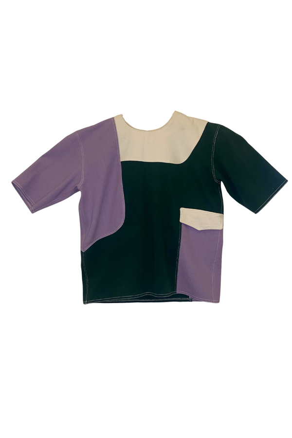 Colección reBonita - Camisa Mezclilla Colores Lila Verde