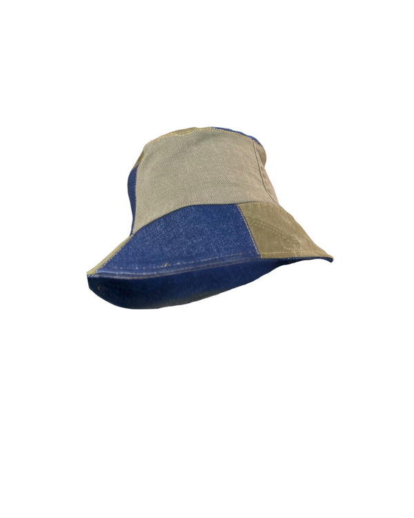 Colección reBonita - Bucket Hat Mezclilla Azul y Verde Militar