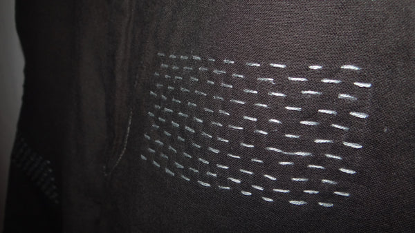 Colección reBonita - Short Negro Bordado Sashiko