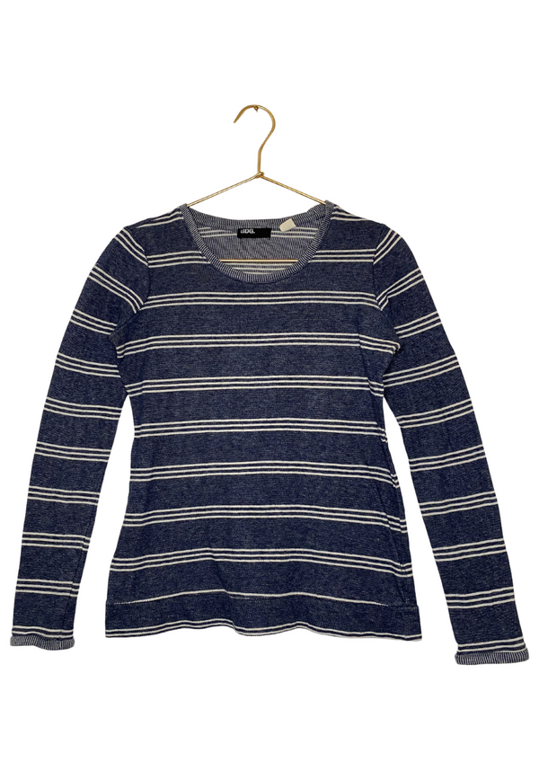 Second Hand- Playera Azul Rayas Blancas BDG