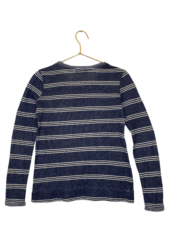 Second Hand- Playera Azul Rayas Blancas BDG