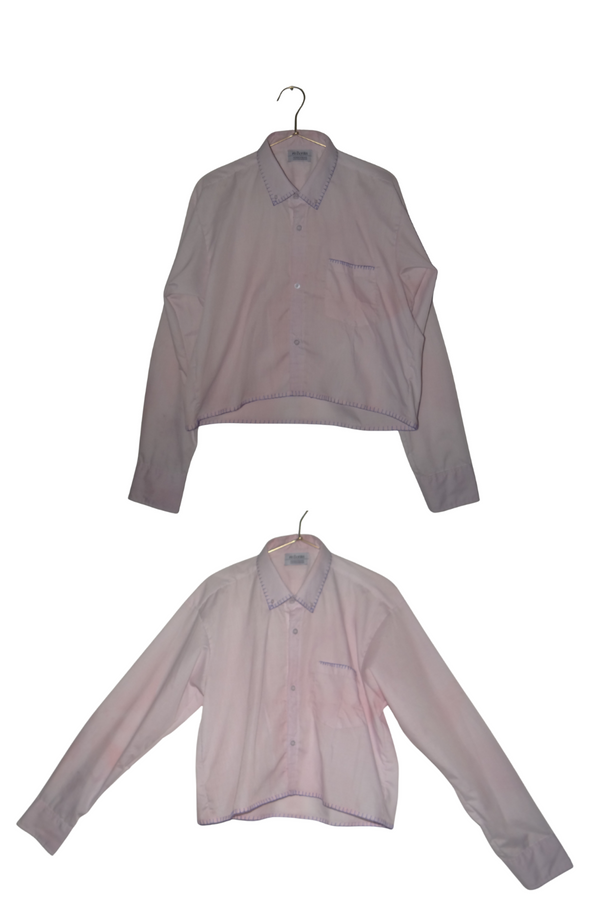 Colección ReBonita- Camisa Rosa con Bordado Morado