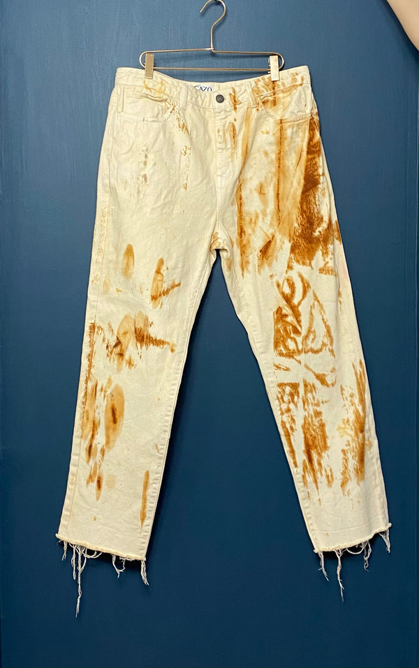 Pantalón teñido oxido